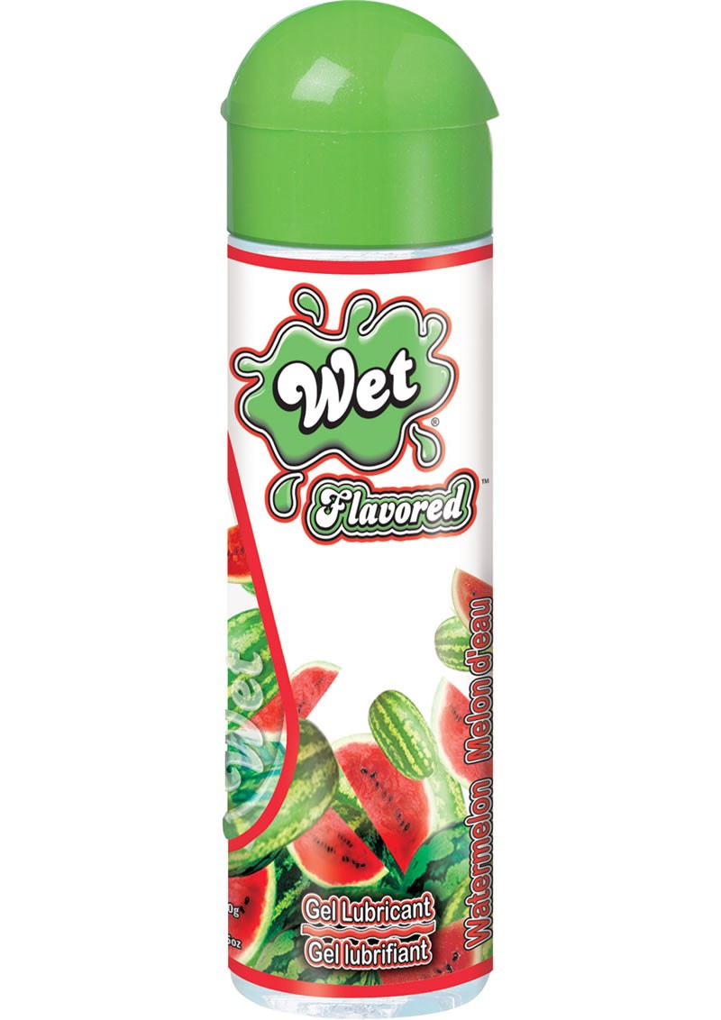 Wet Flavored Water Based Gel Lubricant Watermelon 3.5 Ounce