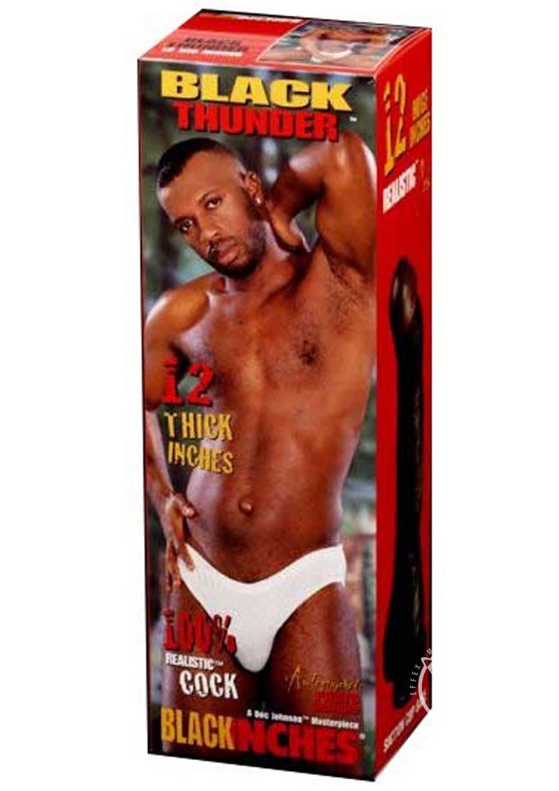 Black Thunder Realistic Cock 12 Inch Brown
