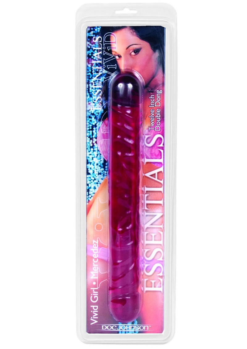 Vivid Essentials Mercedez Double Dong 12 Inch Purple