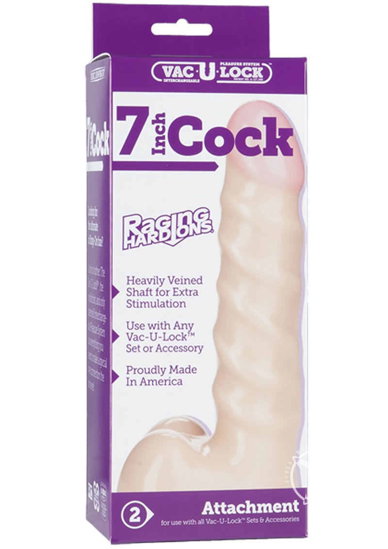 Vac U Lock Raging Hard On Cock 7 Inch Flesh