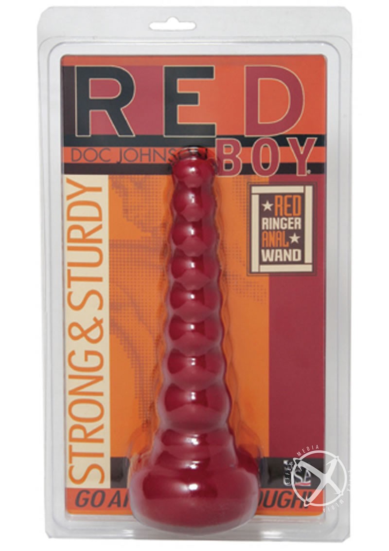 Red Boy Anal Wand 8.5 Inch Red