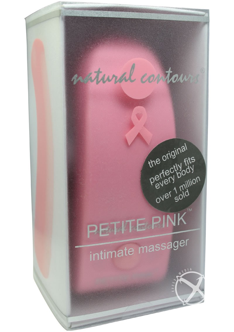 Natural Contours Petite Pink Ribbon Massager 4 Inch Pink