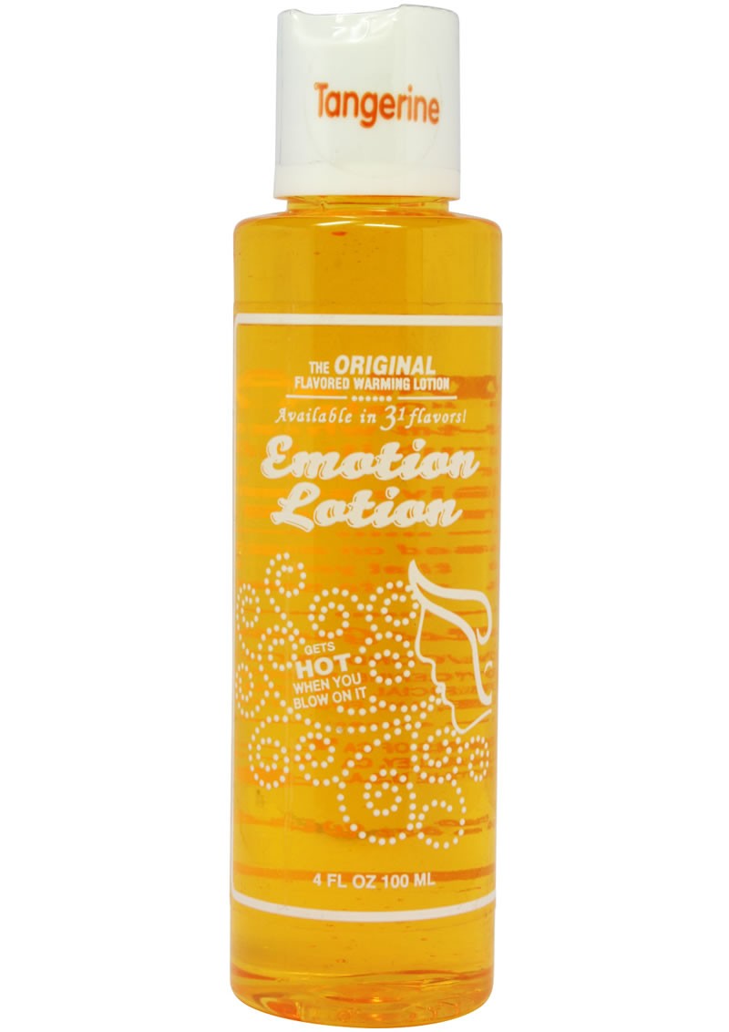 Emotion Lotion Flavored Water Based Warming Lotion Tangerine 4 oz
