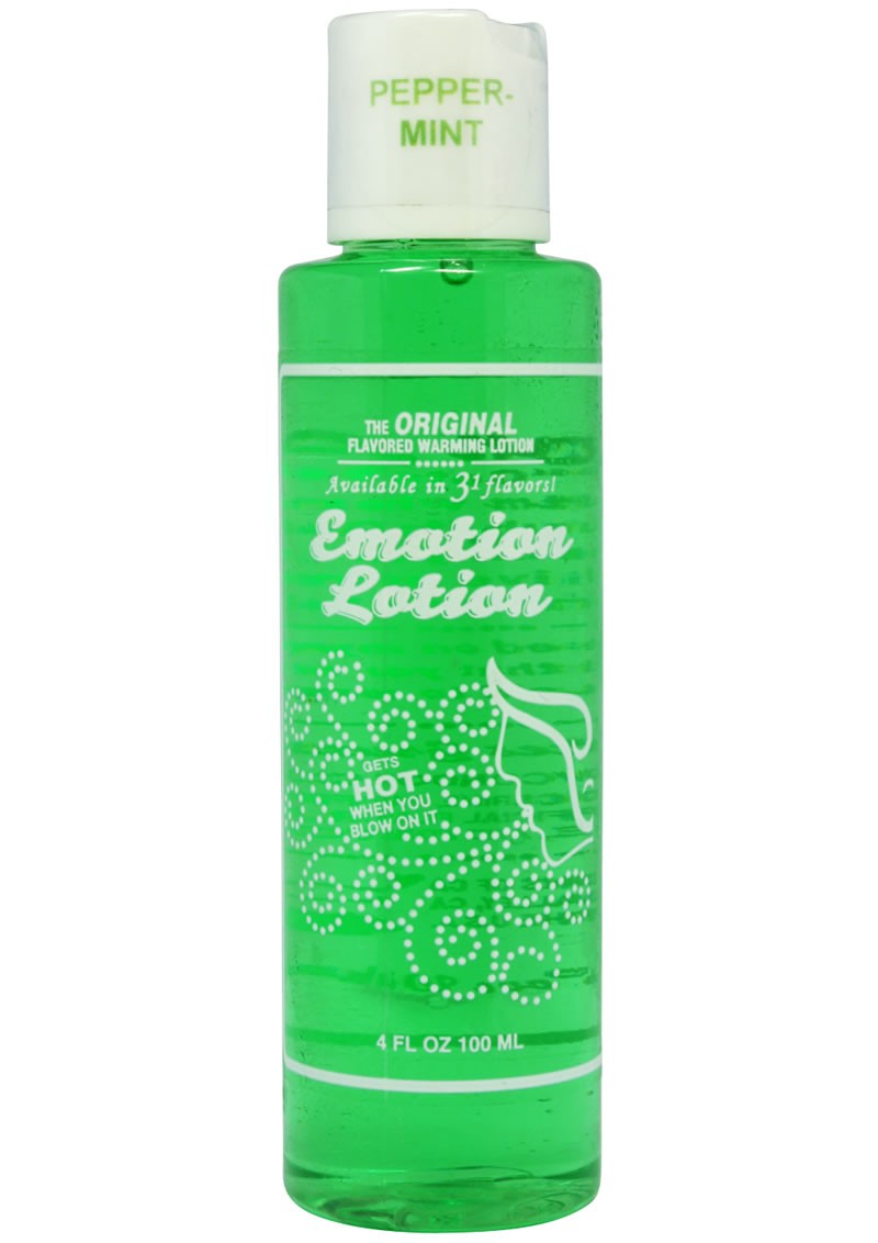 Emotion Lotion Flavored Water Based Warming Lotion Peppermint 4 oz