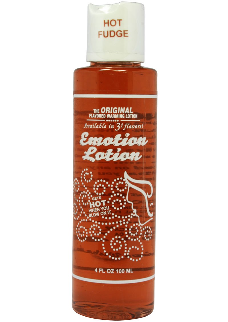 Emotion Lotion Flavored Water Based Warming Lotion Hot Fudge 4 oz