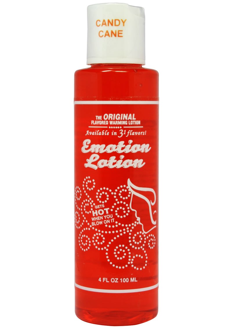 Emotion Lotion Flavored Water Based Warming Lotion Candy Cane 4 oz