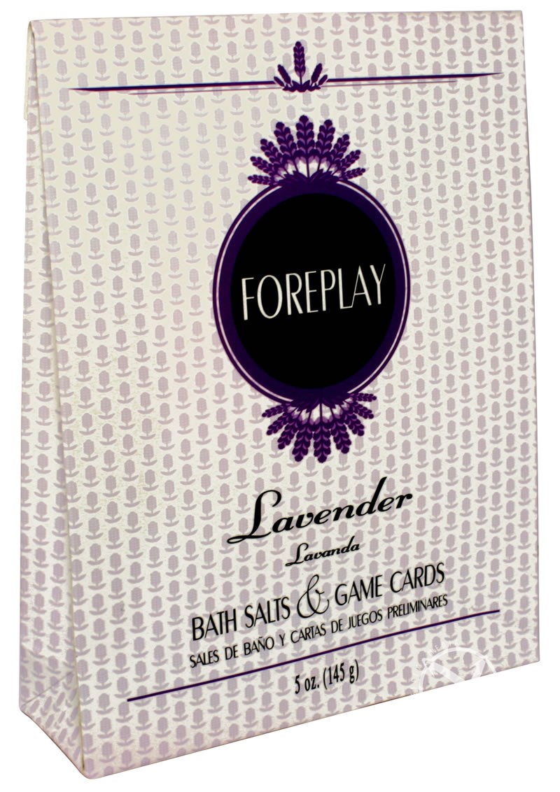 Foreplay Lavender Scented Bath Salts With Game Cards