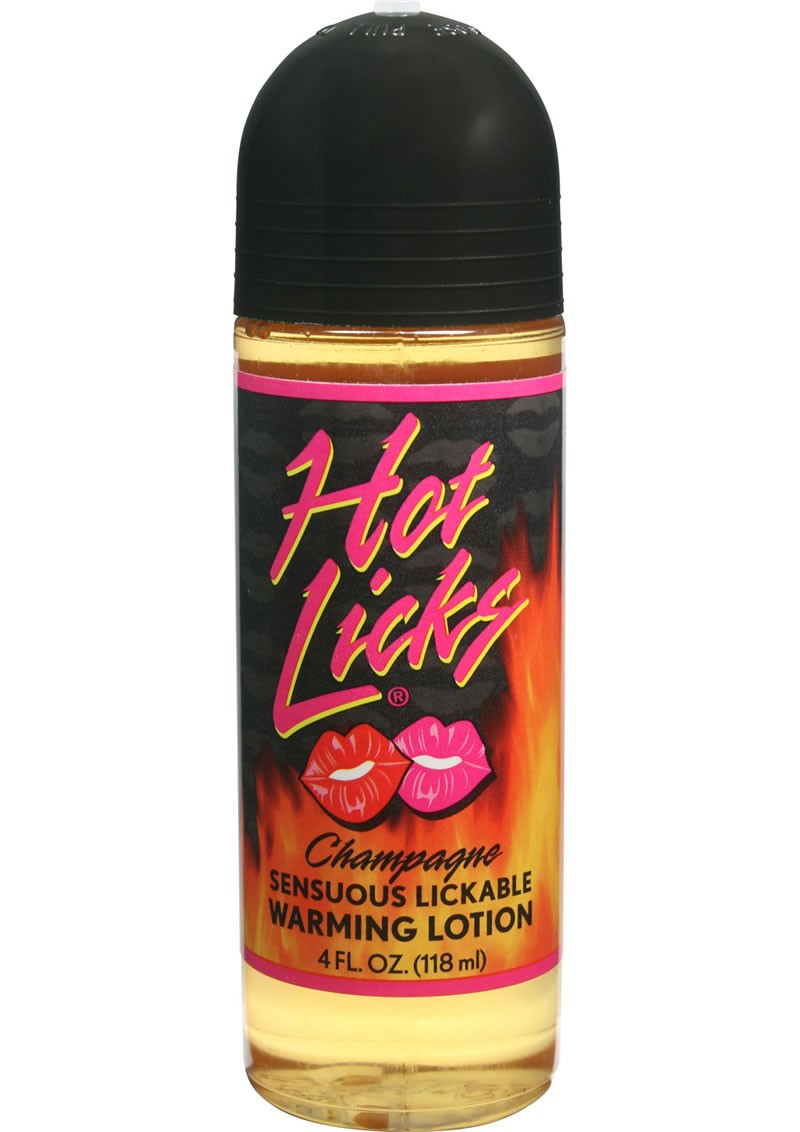 Hot Licks Lickable Warming Lotion Champagne 4 Ounce