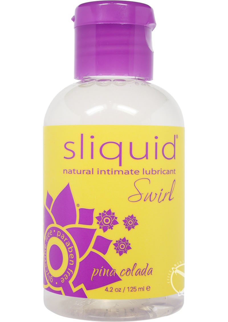 Sliquid Swirl Flavored Water Based Lubricant Pina Colada 4 oz