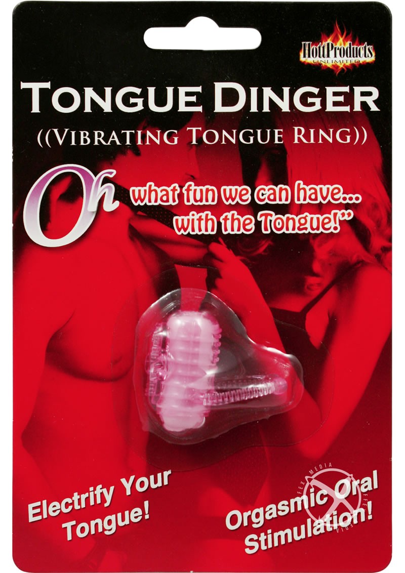 Tongue Dinger Vibrating Tongue Ring Magenta
