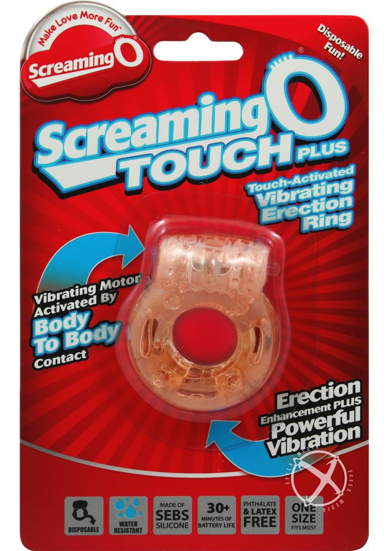 The Screaming O Touch Plus Cock Ring Waterproof Flesh