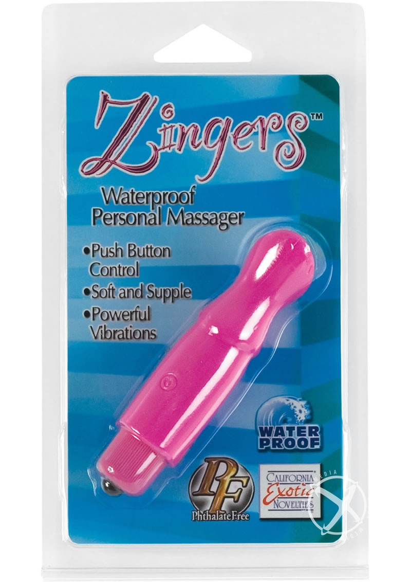 Zingers Personal Massager Waterproof Pink