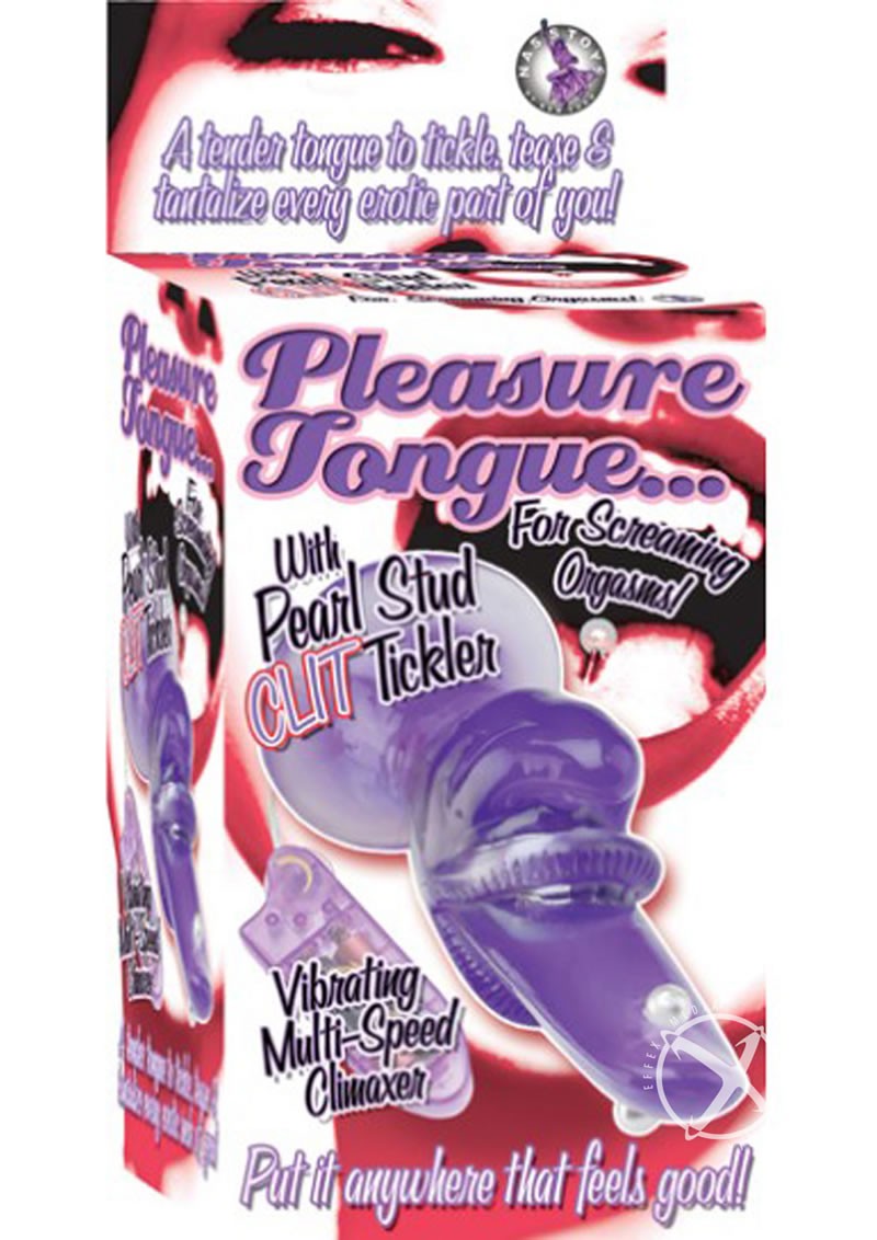 Pleasure Tongue w/ Pearl Stud Tickler Multispeed Climaxer Purple