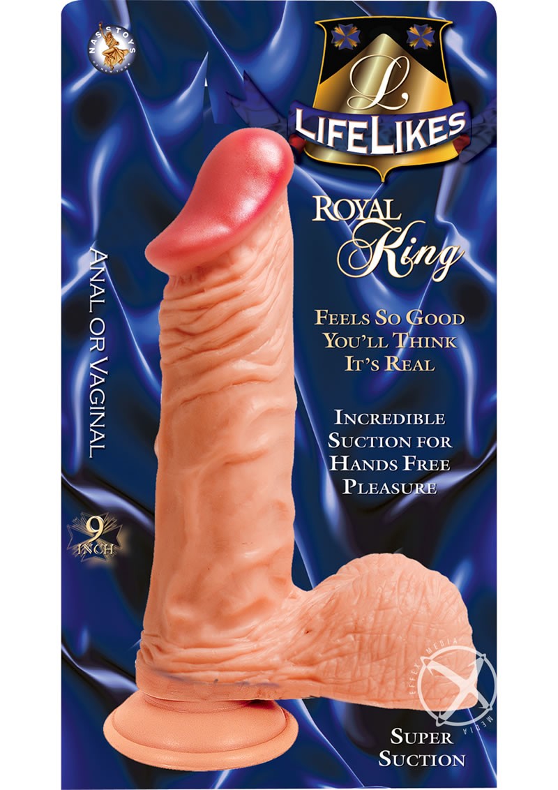 Lifelikes Royal King Dildo 9 Inch Flesh