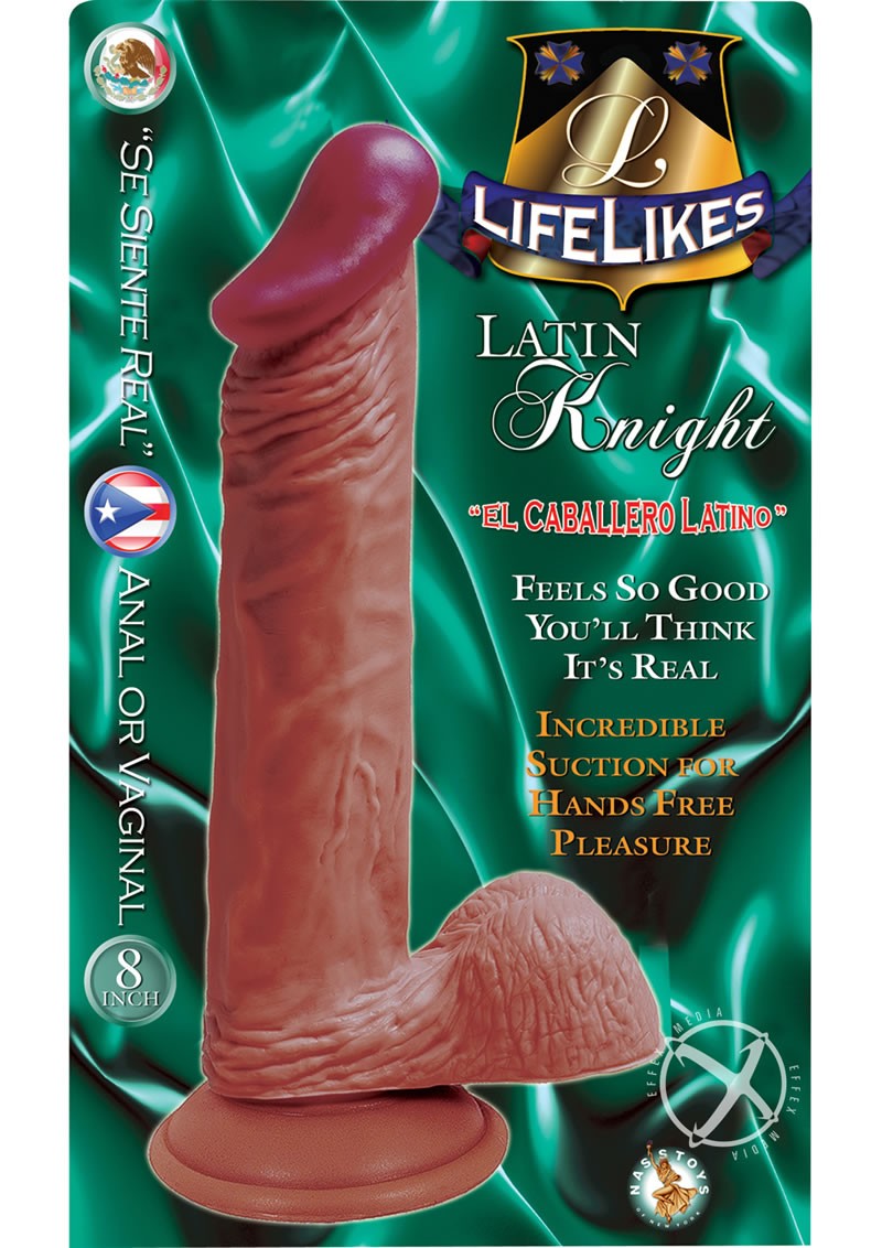 Lifelikes Latin Knight Dildo 8 Inch Flesh