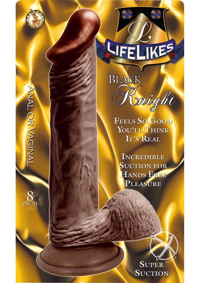 Lifelikes Black Knight Dildo 8 Inch Brown