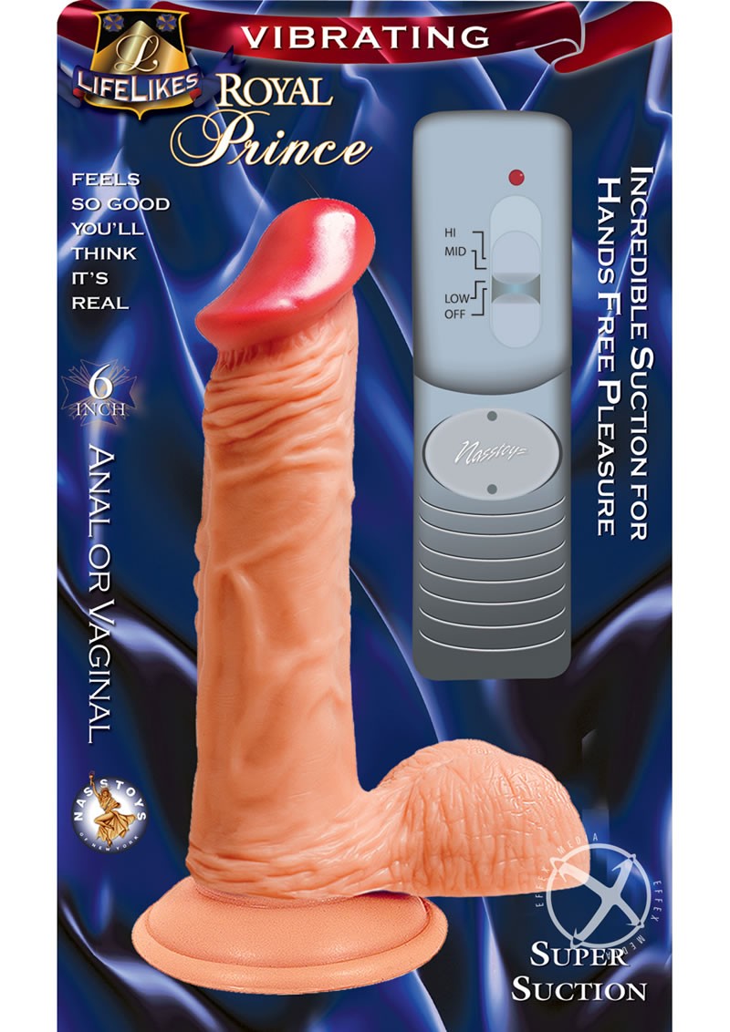 Lifelikes Vibrating Royal Prince Vibrator 6 Inch Flesh