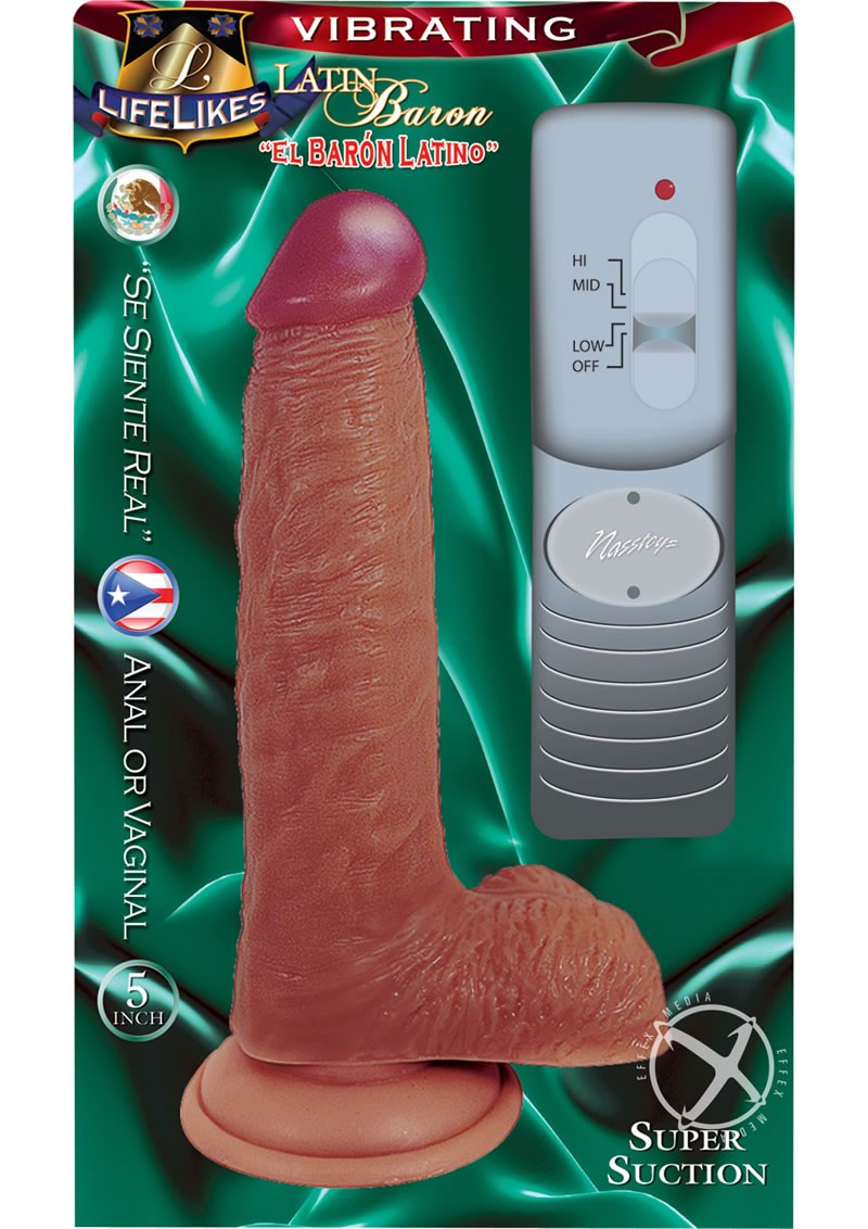 Lifelikes Vibrating Latin Baron Vibrator 5 Inch Flesh