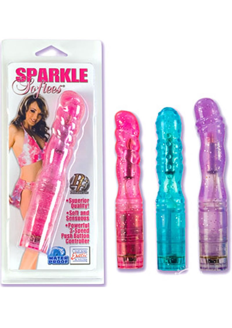 SPARKLE SOFTEES THE G GLITTERED MASSAGER 5.25 INCH
