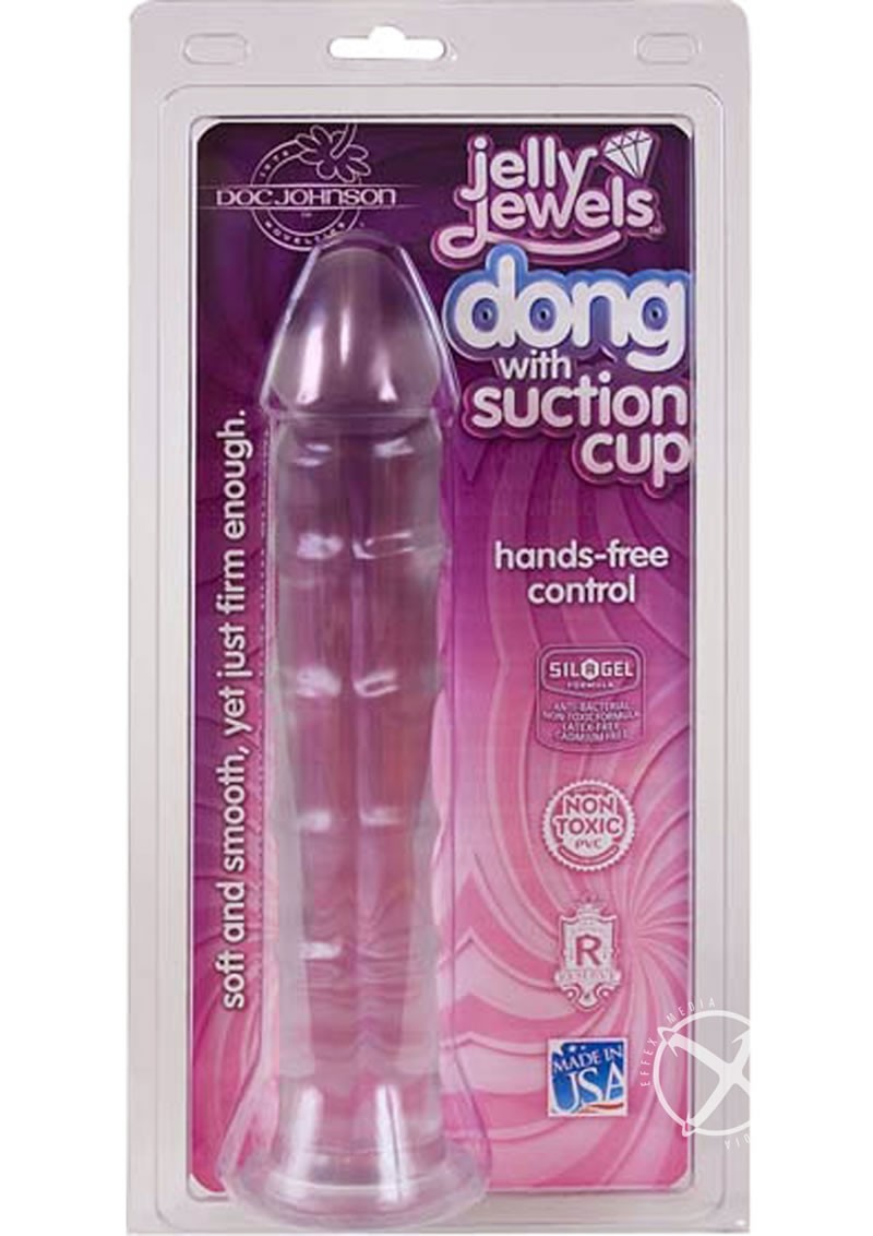 Jelly Jewels Dong With Suction Cup 8 Inch Diamond