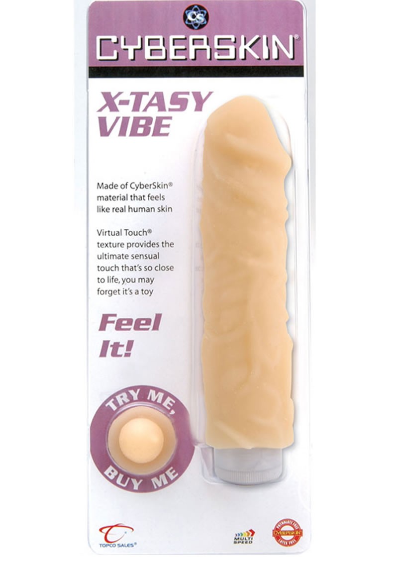 Cyberskin X Tasy Vibe 8 Inch Soft Natural