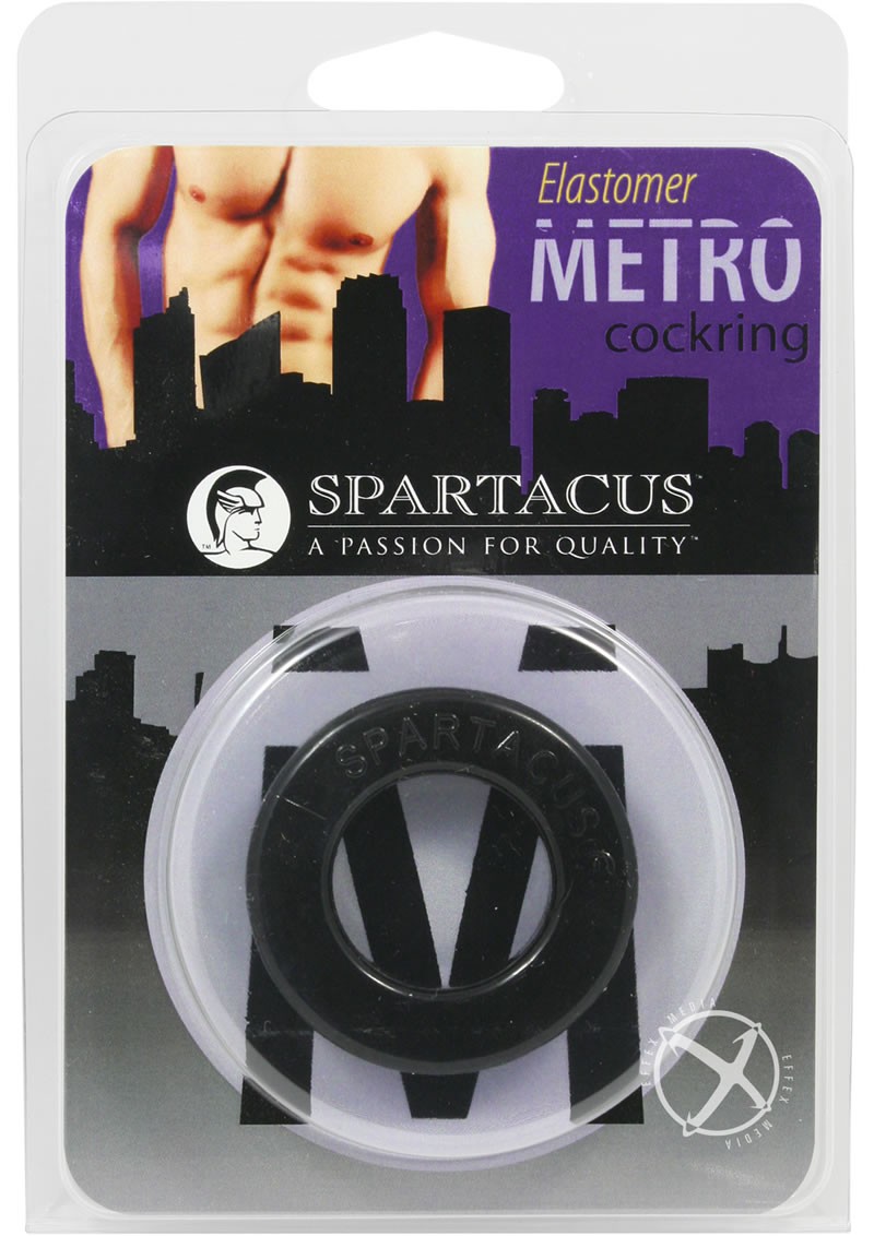 Elastomer Metro Cock Ring Black