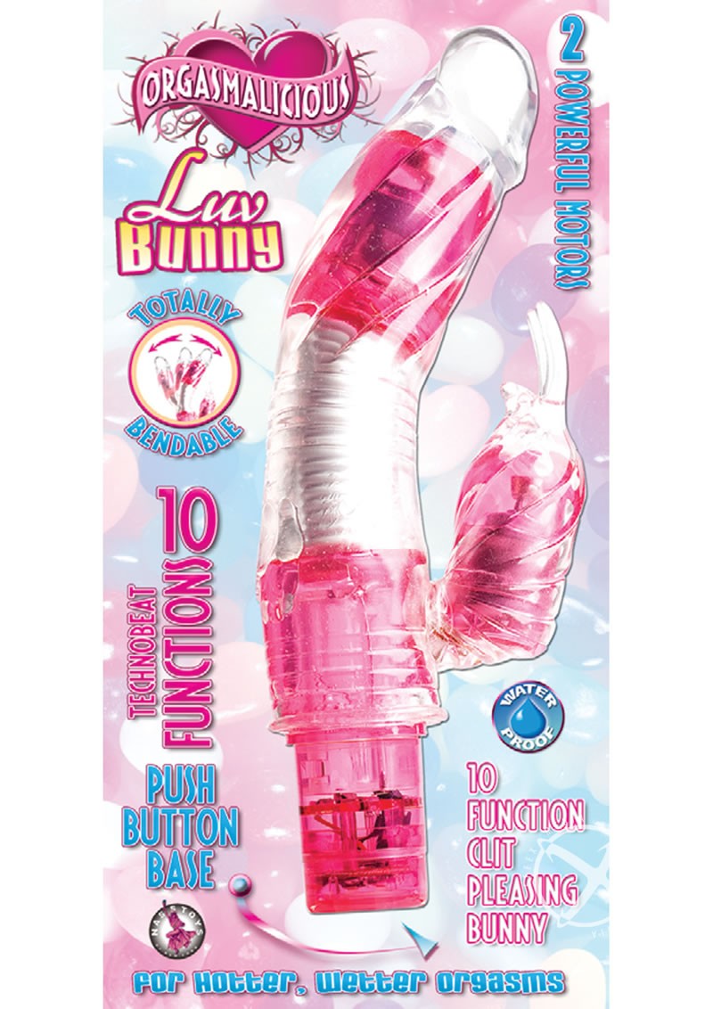 Orgasmalicious Luv Bunny Vibrator Cotton Candy Pink