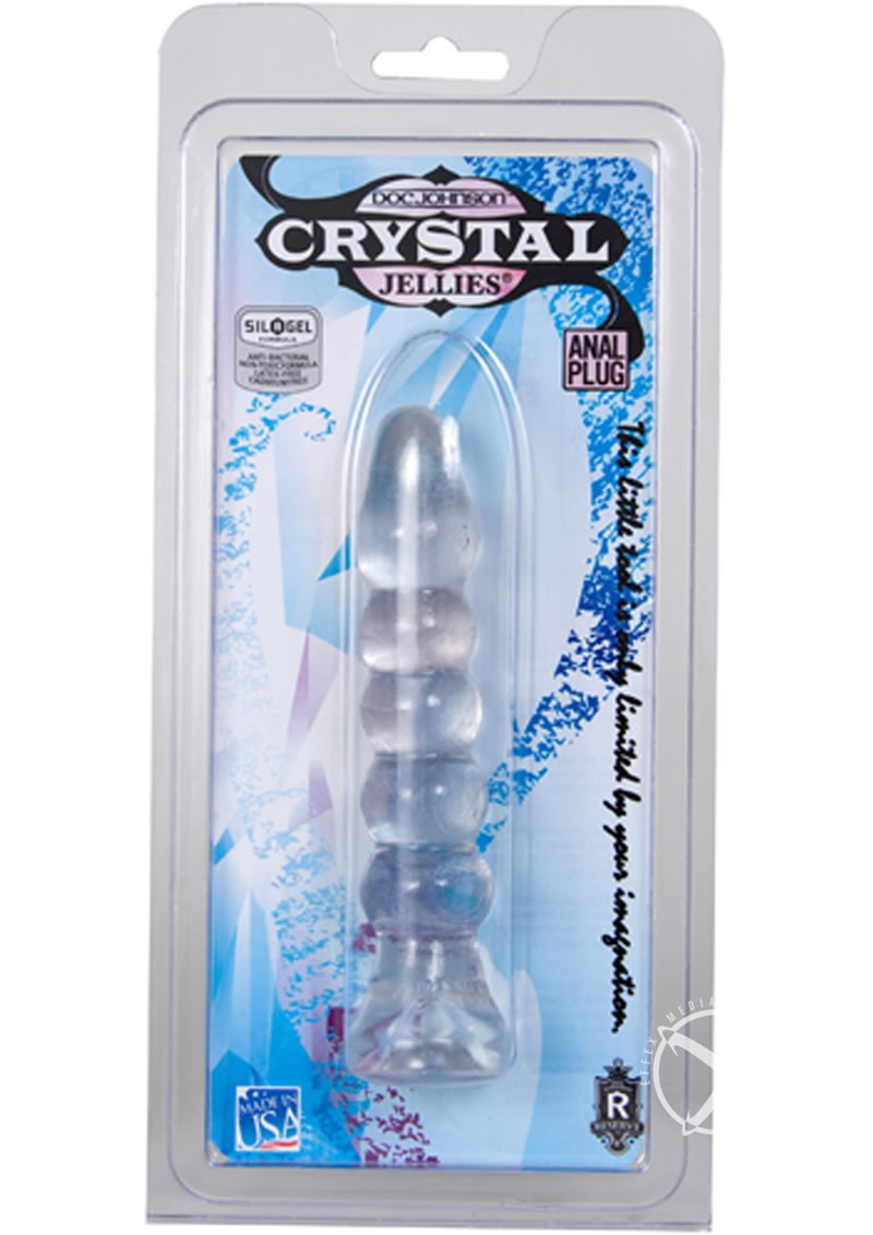 Crystal Jellies Anal Plug 6 Inch Clear
