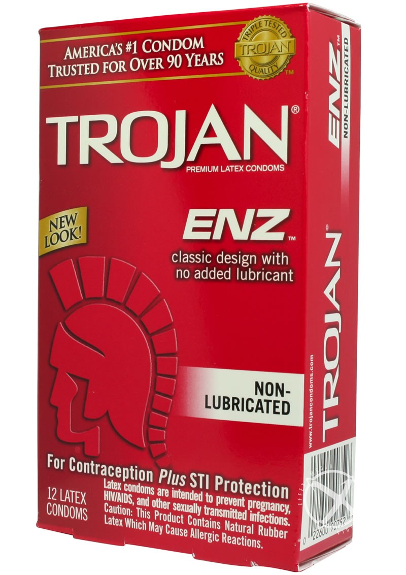 Trojan Condom Regular Non Lubricated 12 Pack