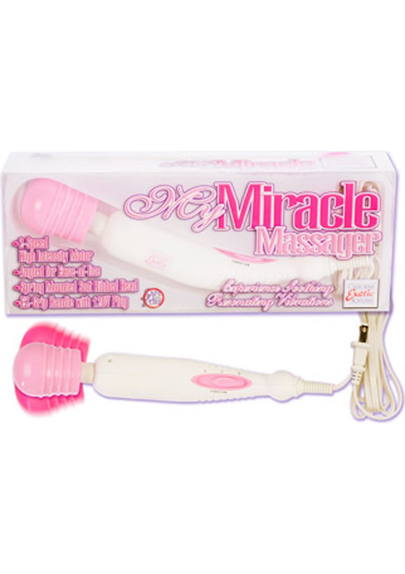 My Miracle Massager 2 Speed 120 Volt 10.5 inch White w/ Pink