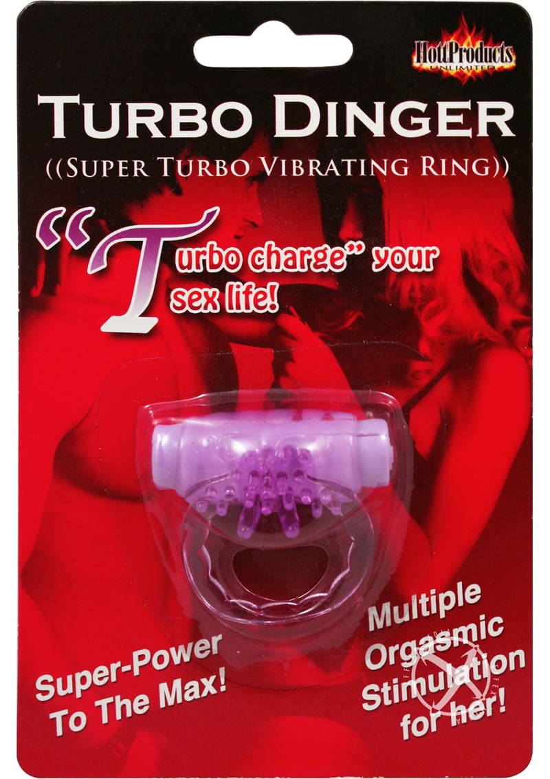 Humm Dinger Super Turbo Vibrating Cock Ring Purple                                                 