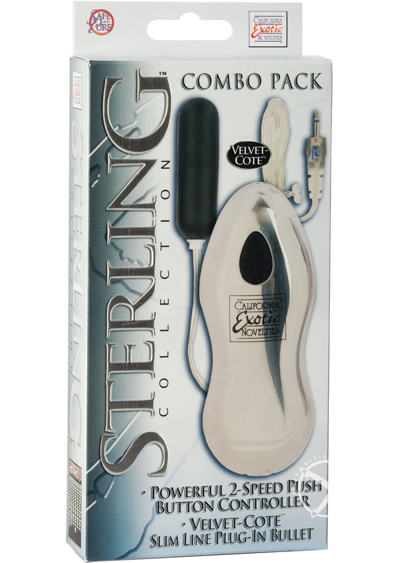 Sterling Combo Pack 2 Velvet Cote Plug In Bullet 2 Speed Push Button Controller