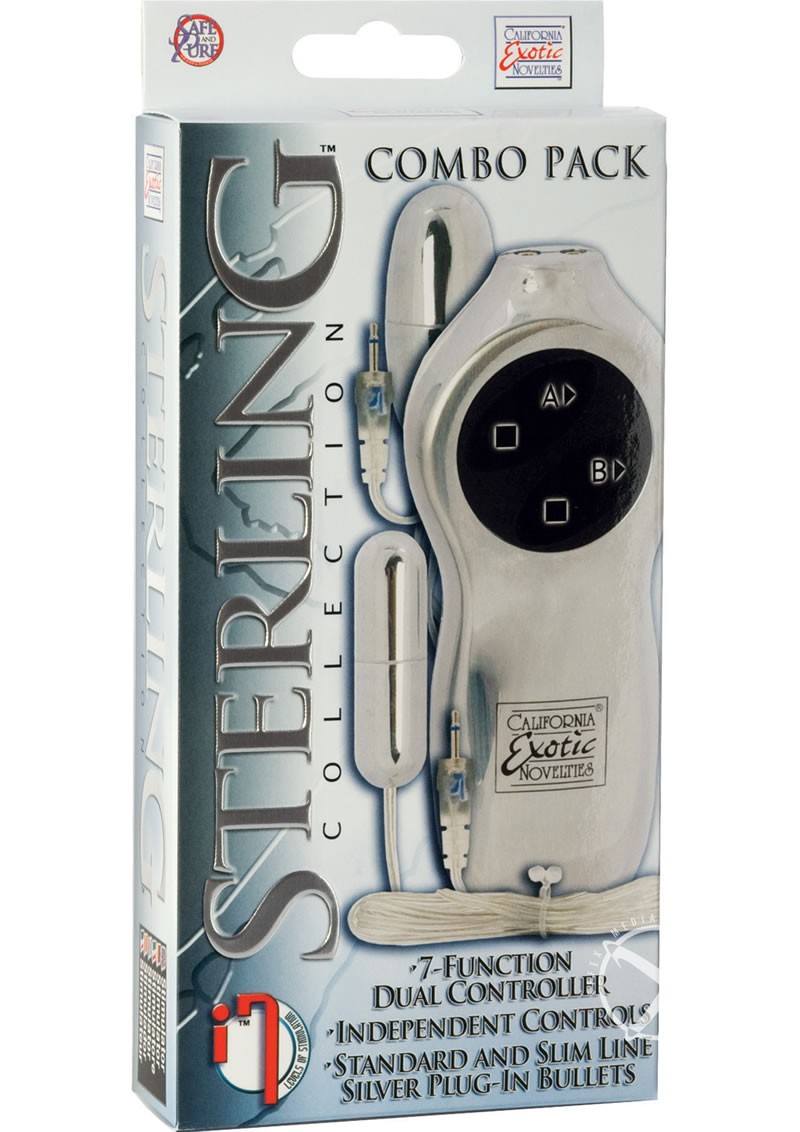 Sterling Combo Pack 5 Standard & Slim Line Silver Plug In Bullets w/ 7 Dual Functino Controller