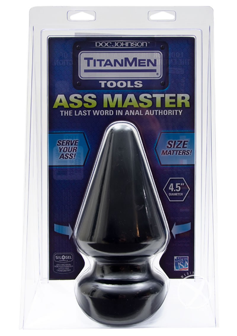 Titanmen Tools Ass Master Plug 4.5 Inch Black