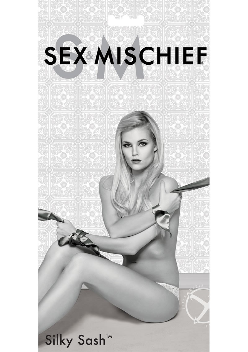 Sex And Mischief Beginners Silk Sash Restraints Black