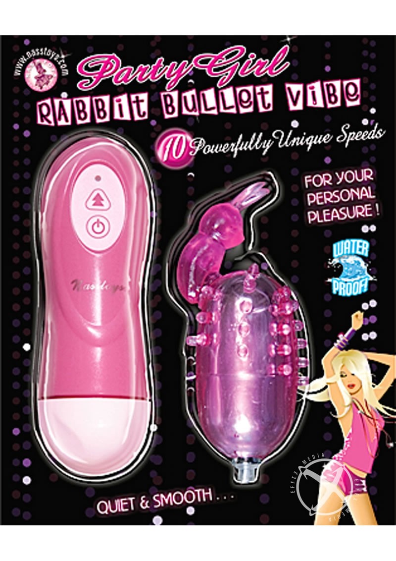 Party Girl Rabbit Bullet Vibe 10 Speed 2.5 Inch Pink