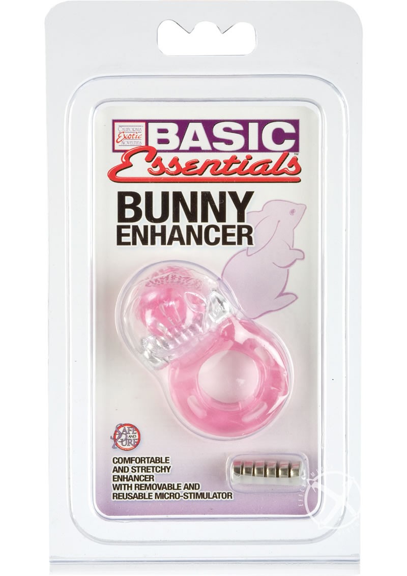 Basic Essentials Bunny Enhancer w/ Stimulator Pink