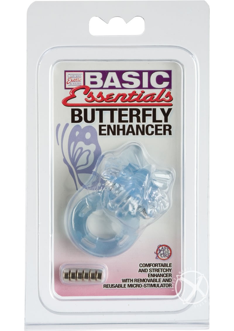 Basic Essentials Butterfly Enhancer w/ Stimulator Pink