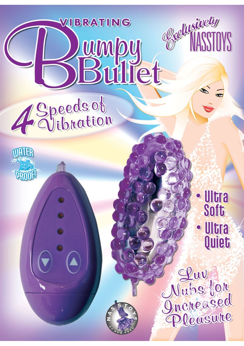 Vibrating Bumpy Bullet 4 Speed Waterproof 3 Inch Purple