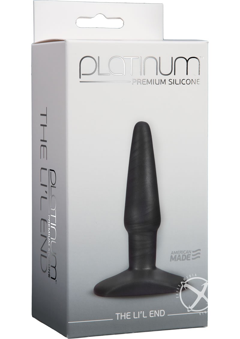 Platinum Premium Silicone Butt Plug Lil End Charcoal