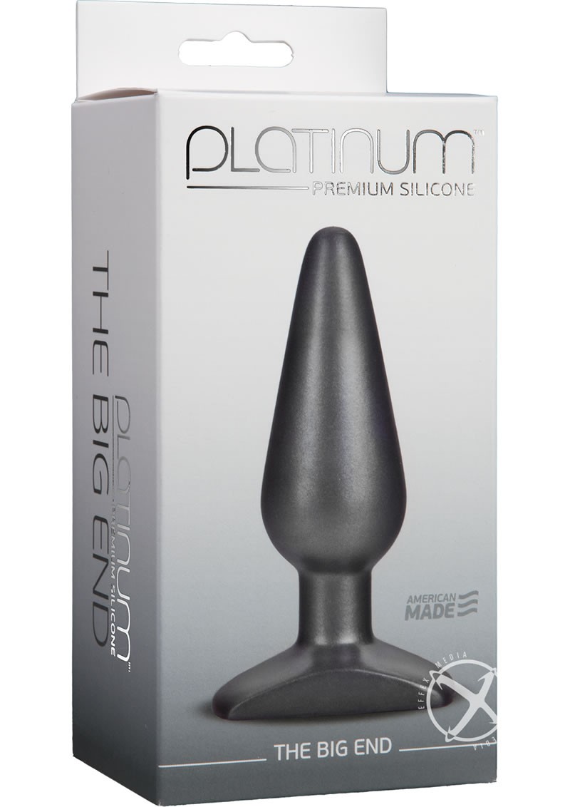 Platinum The Big End Medium Anal Butt Plug Charcoal