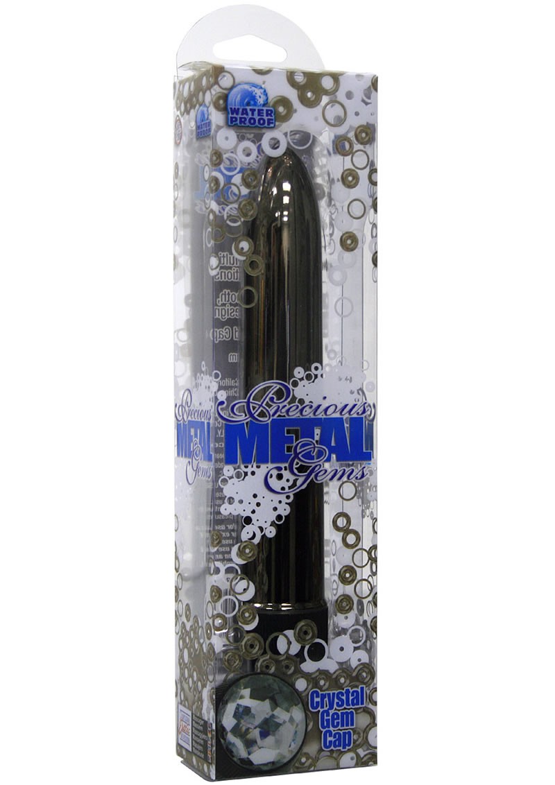 PRECIOUS METAL GEMS CRYSTAL GEM CAP 6.75 INCH GUN METAL