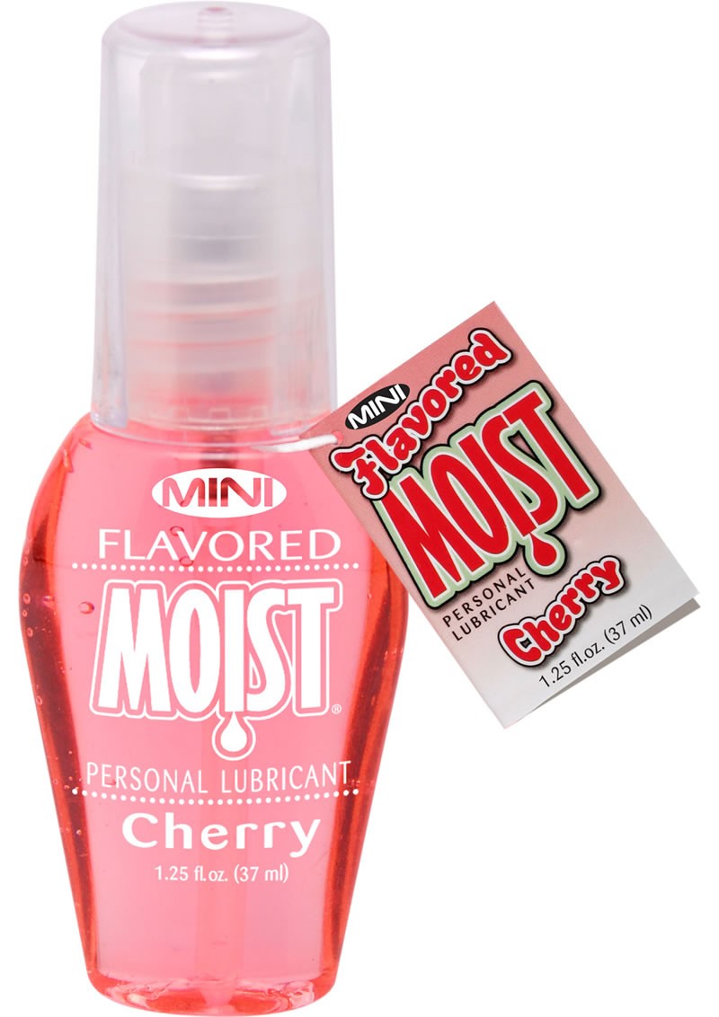 Mini Moist Flavored Water Based Personal Lubricant Cherry 1.25 oz