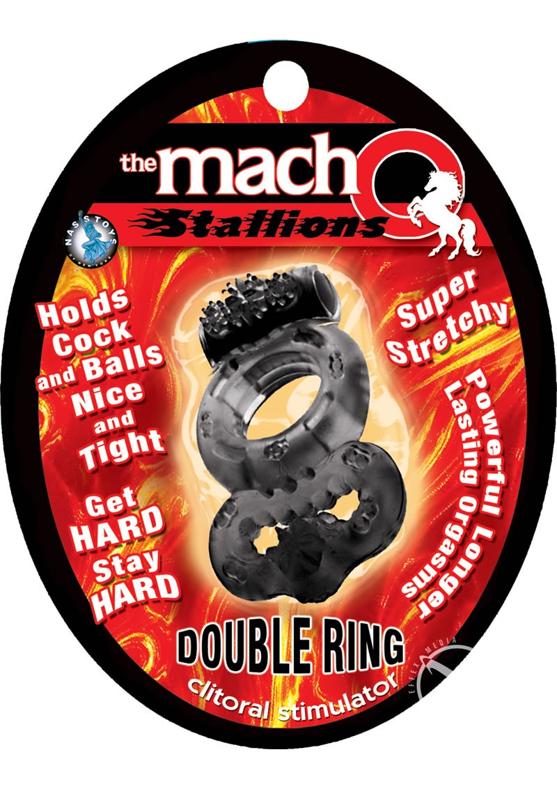 The Macho Stallions Double Ring Black