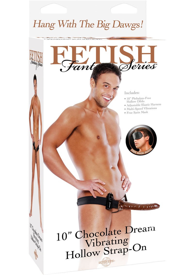 Fetish Fantasy 10 Inch Chocolate Dream Hollow Strap On Brown