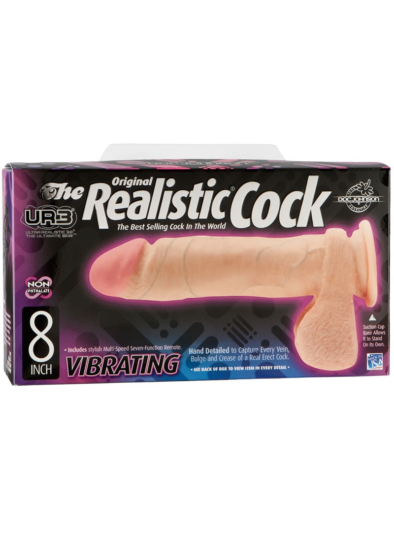 The Vibro UR3 Realistic Vibrating Cock 8 Inch White