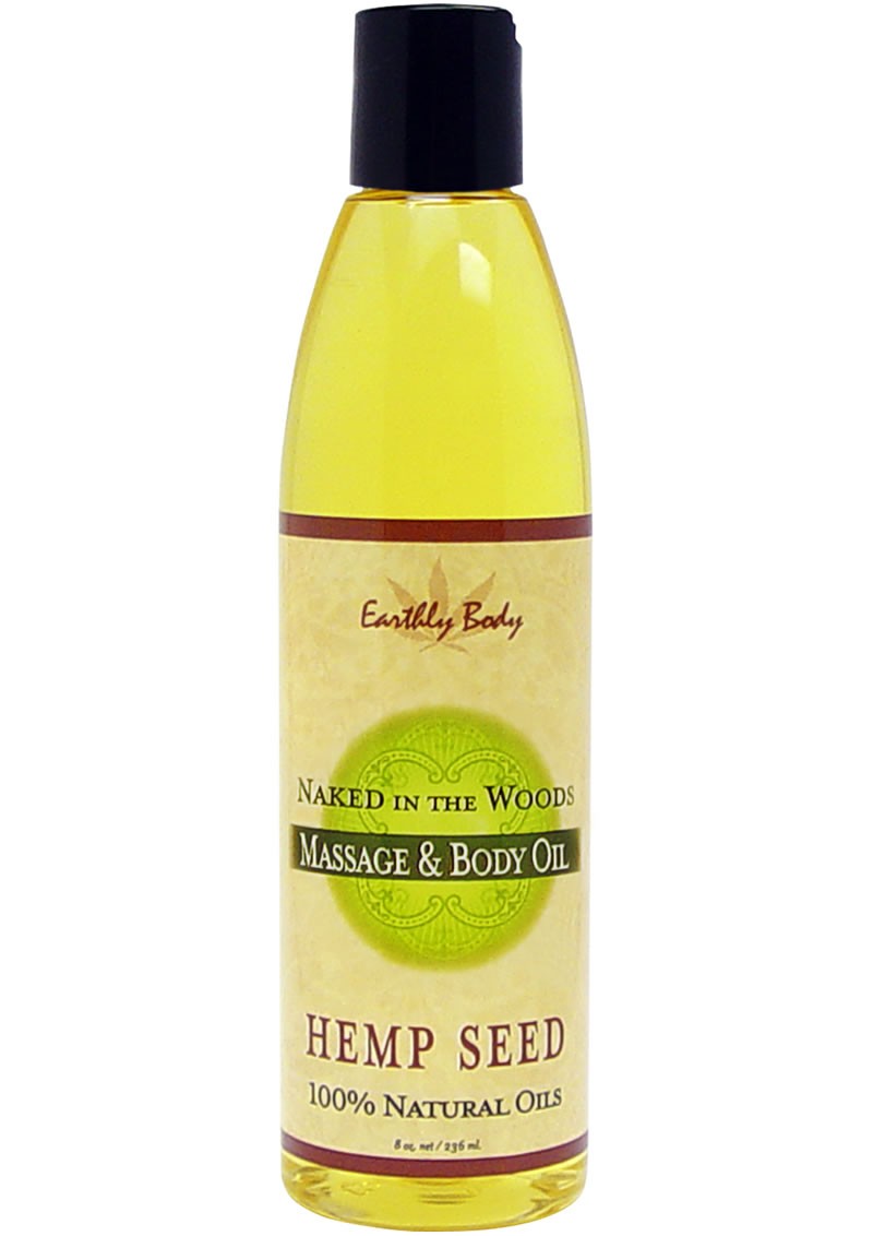 Massage & Body Oil w/ Hemp Seed Naked In The Woods 8 oz