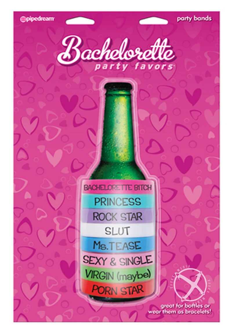 Bachelorette Party Favors Party Bands 8 Pack Assorted Colors