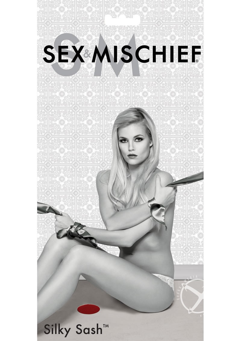 Sex & Mischief Silky Sash Restraints Beginner 2 Per Pack Red