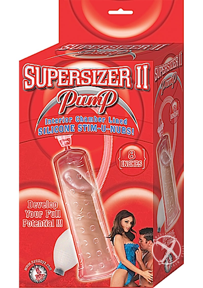 Supersizer II Penis Pump Chamber Lined w/ Nubs 8 Inch Clear